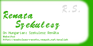 renata szekulesz business card